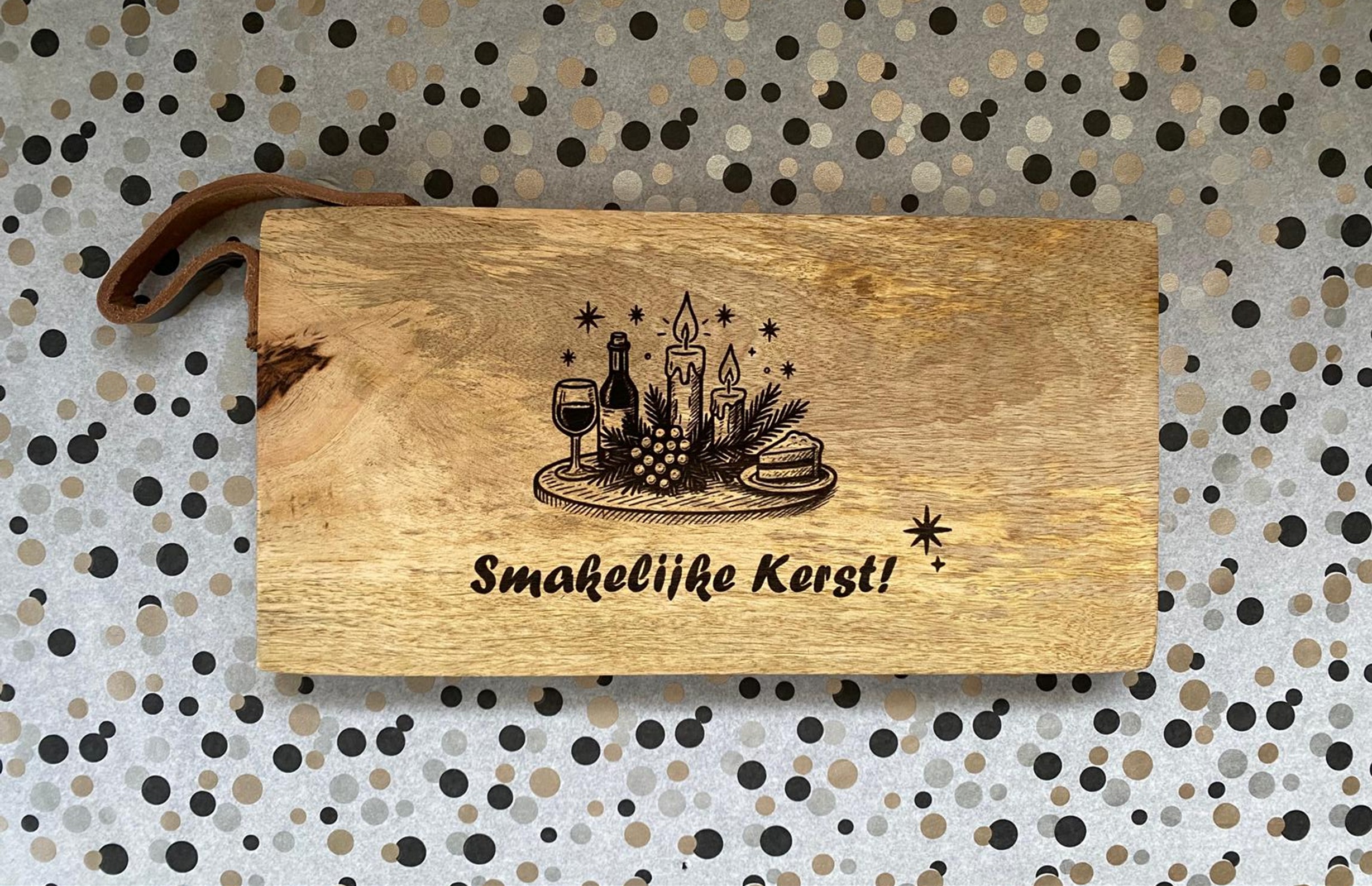 Houten Borrelplank kerst