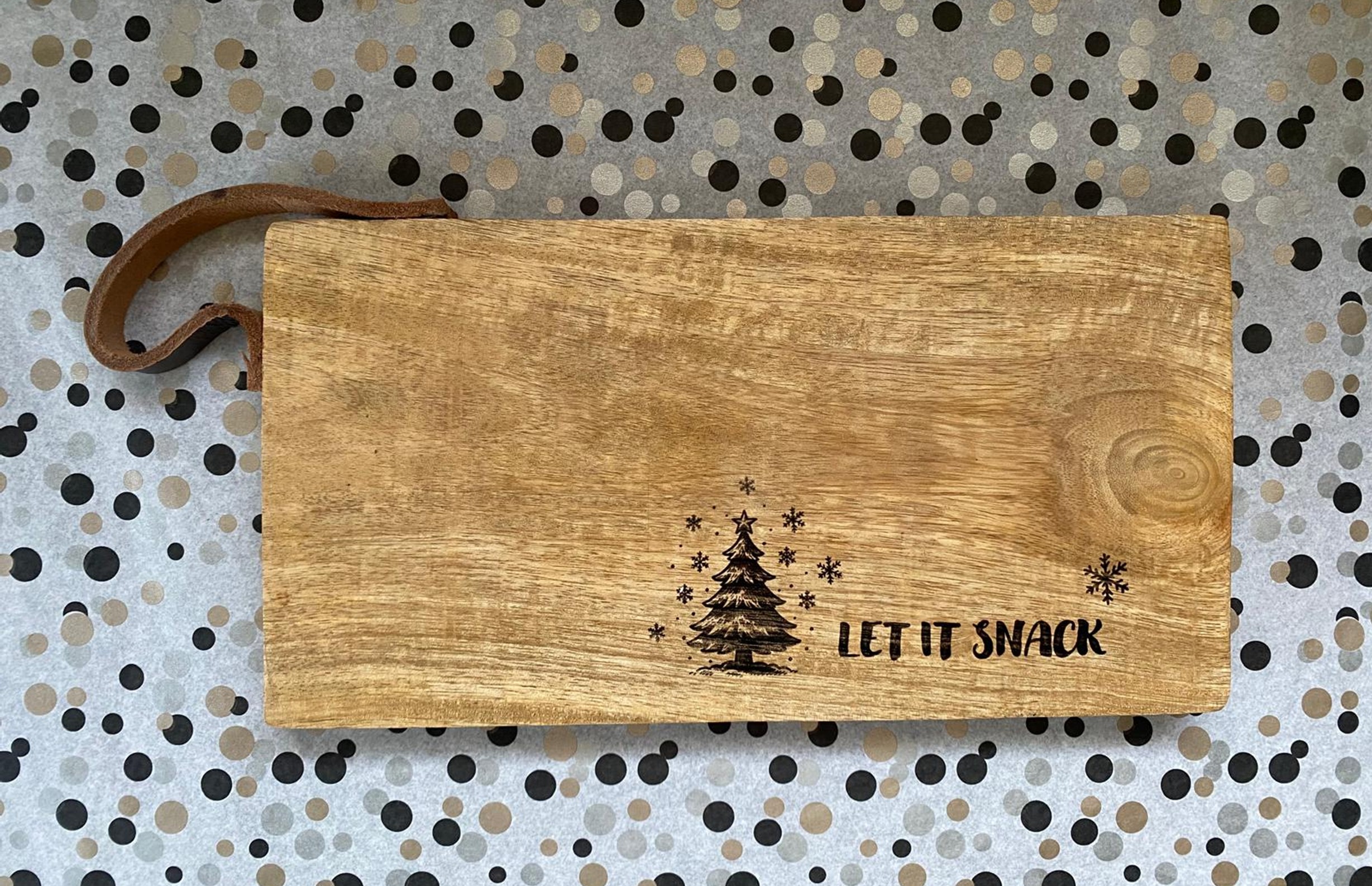 Houten borrelplank kerst